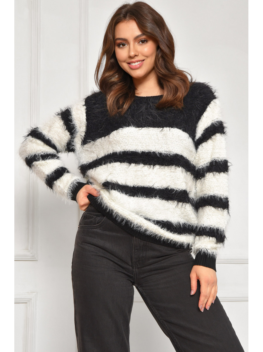 Свитер женский травка черного цвета а5333 207946C