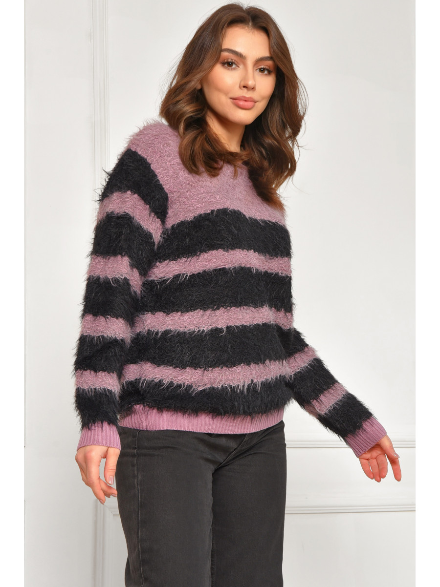 Свитер женский травка фиолетового цвета а5333 207949C