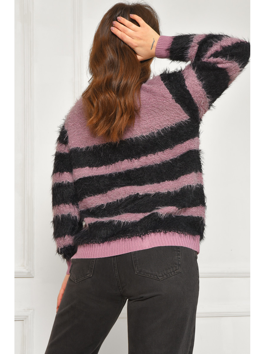 Свитер женский травка фиолетового цвета а5333 207949C