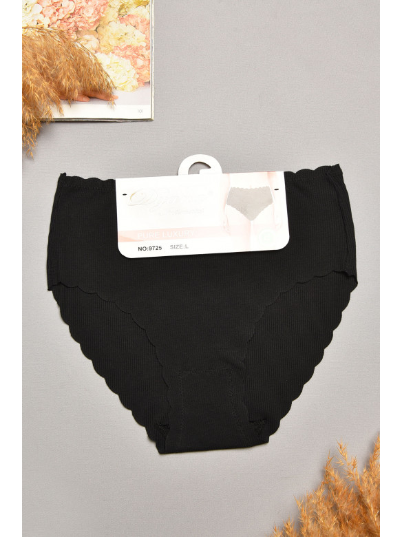 Трусы женские полубатальные черного цвета 9725 207952C