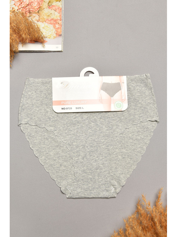 Трусы женские полубатальные светло-серого цвета 9725 207953C