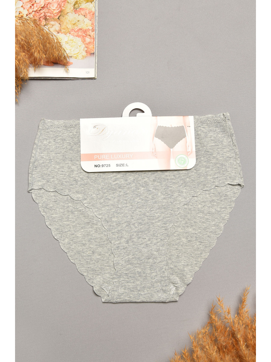 Трусы женские полубатальные светло-серого цвета 9725 207953C