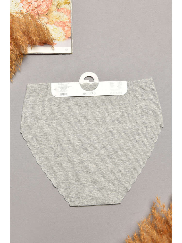 Трусы женские полубатальные светло-серого цвета 9725 207953C