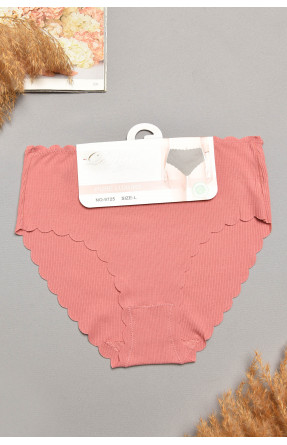 Трусы женские полубатальные темно-розового цвета 9725 207955C
