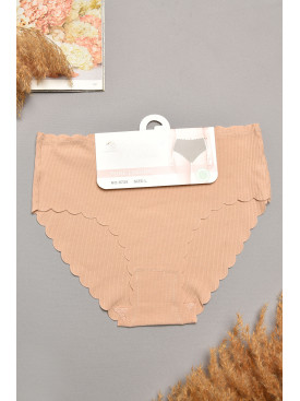 Трусы женские полубатальные бежевого цвета 9725 207957C