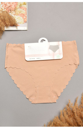 Трусы женские полубатальные бежевого цвета 9725 207957C
