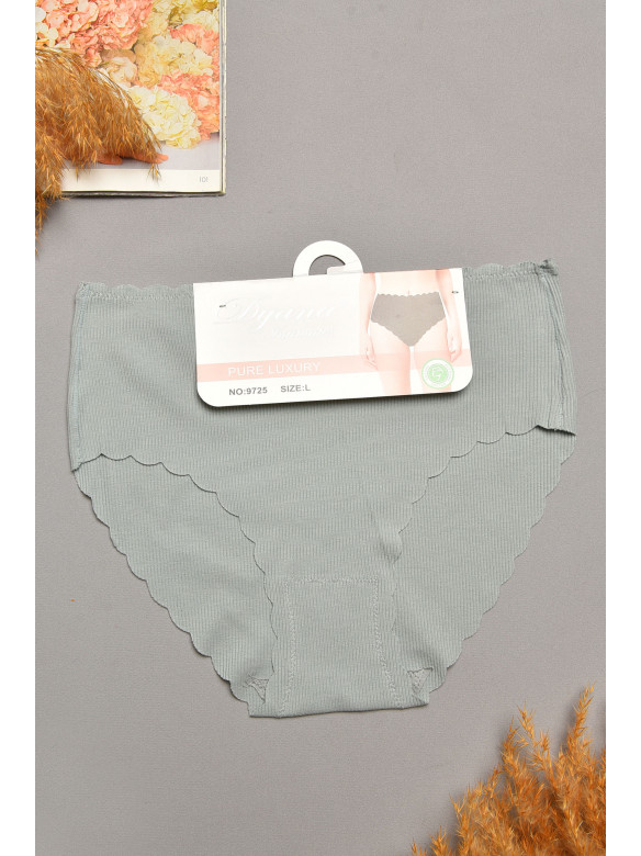 Трусы женские полубатальные серого цвета 9725 207958C
