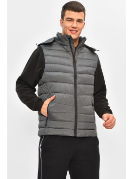 Жилетка мужская демисезонная тёмно-серого цвета 2322 207962C Жилетка мужская демисезонная тёмно-серого цвета 2322 207962C