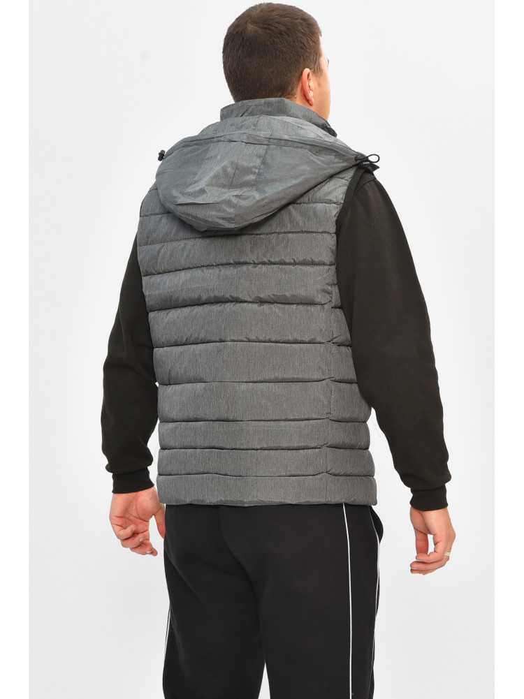 Жилетка чоловіча демісезонна темно-сірого кольору 2322 207962C