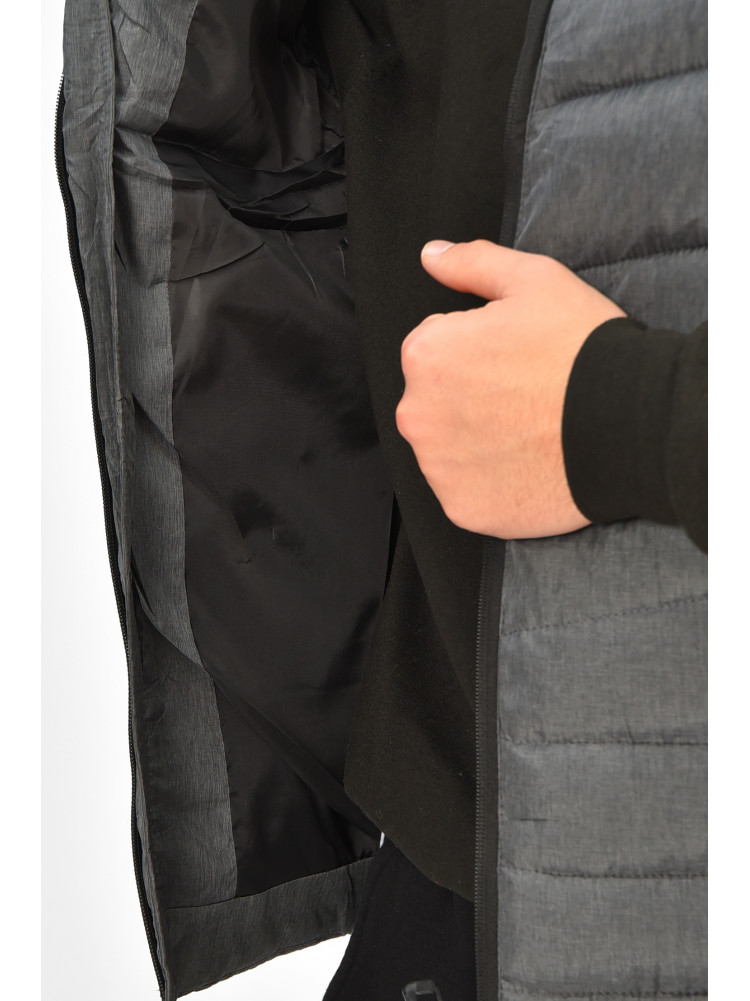 Жилетка чоловіча демісезонна темно-сірого кольору 2322 207962C