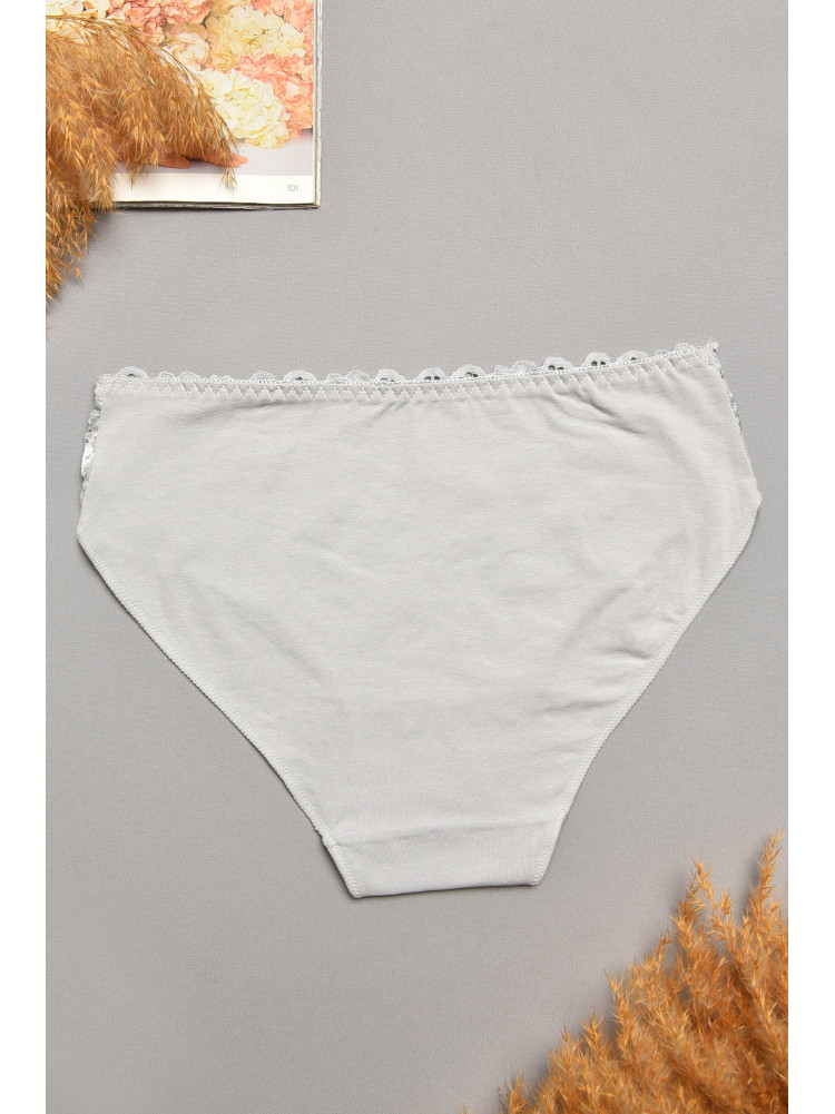 Трусы женские серого цвета с гипюровыми вставками 5543 207965C