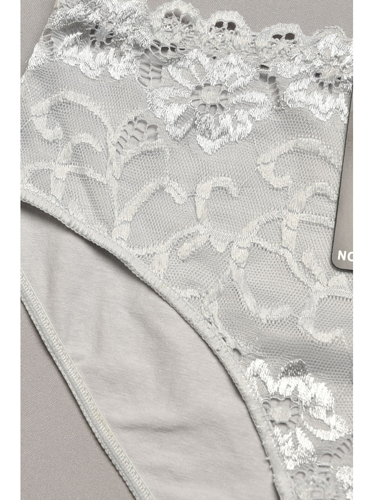 Трусы женские серого цвета с гипюровыми вставками 5543 207965C