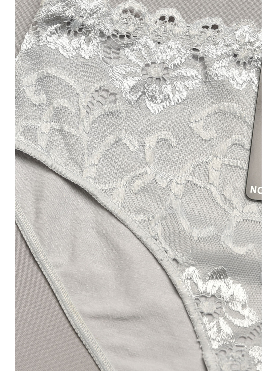 Трусы женские серого цвета с гипюровыми вставками 5543 207965C