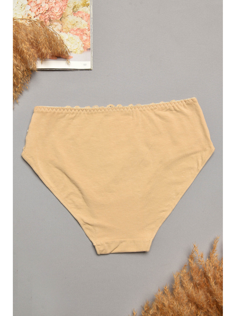 Трусы женские бежевого цвета с гипюровыми вставками 5543 207966C
