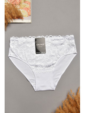 Трусы женские белого цвета с гипюровыми вставками 5543 207967C