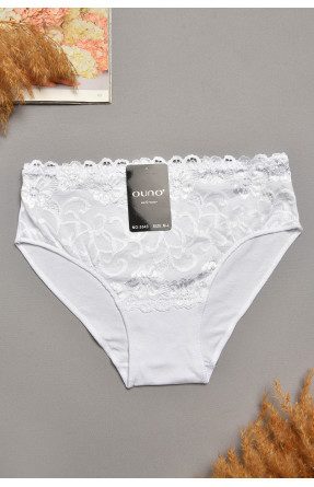 Трусы женские белого цвета с гипюровыми вставками 5543 207967C