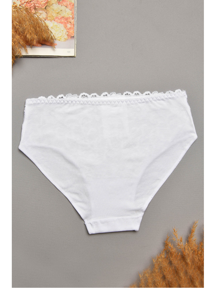 Трусы женские белого цвета с гипюровыми вставками 5543 207967C