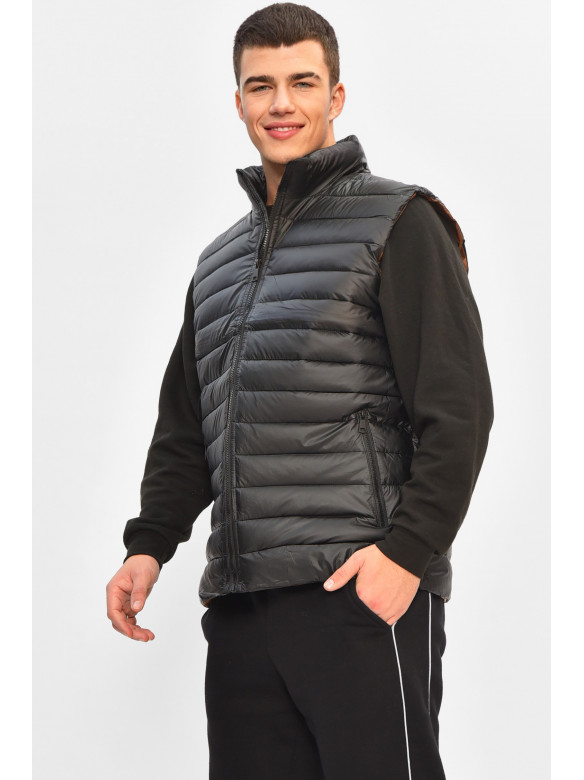 Жилетка чоловіча демісезонна чорного кольору 32-1 207968C