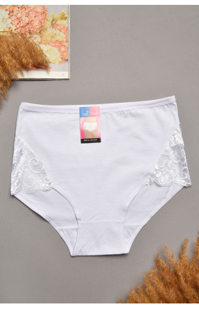 Трусы женские полубатальные белого цвета 097 207971C