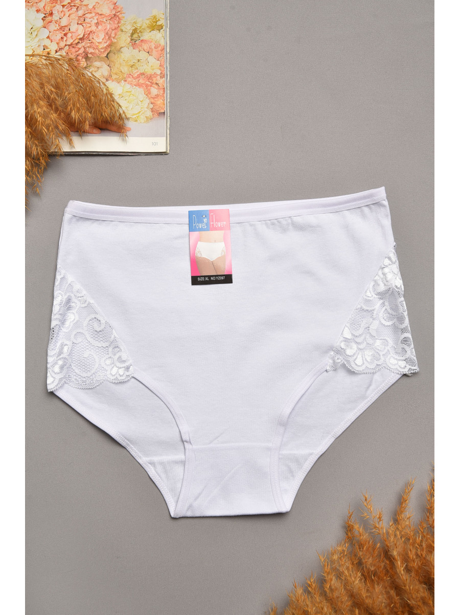 Трусы женские полубатальные белого цвета 097 207971C