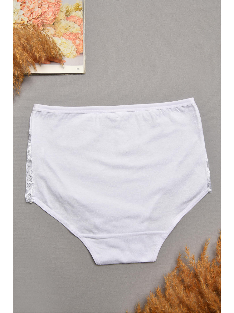 Трусы женские полубатальные белого цвета 097 207971C