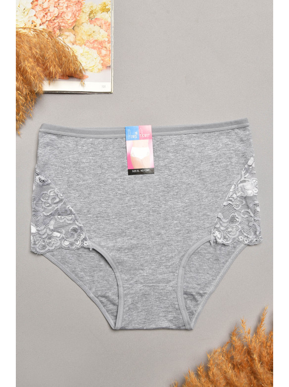 Трусы женские полубатальные серого цвета 097 207972C
