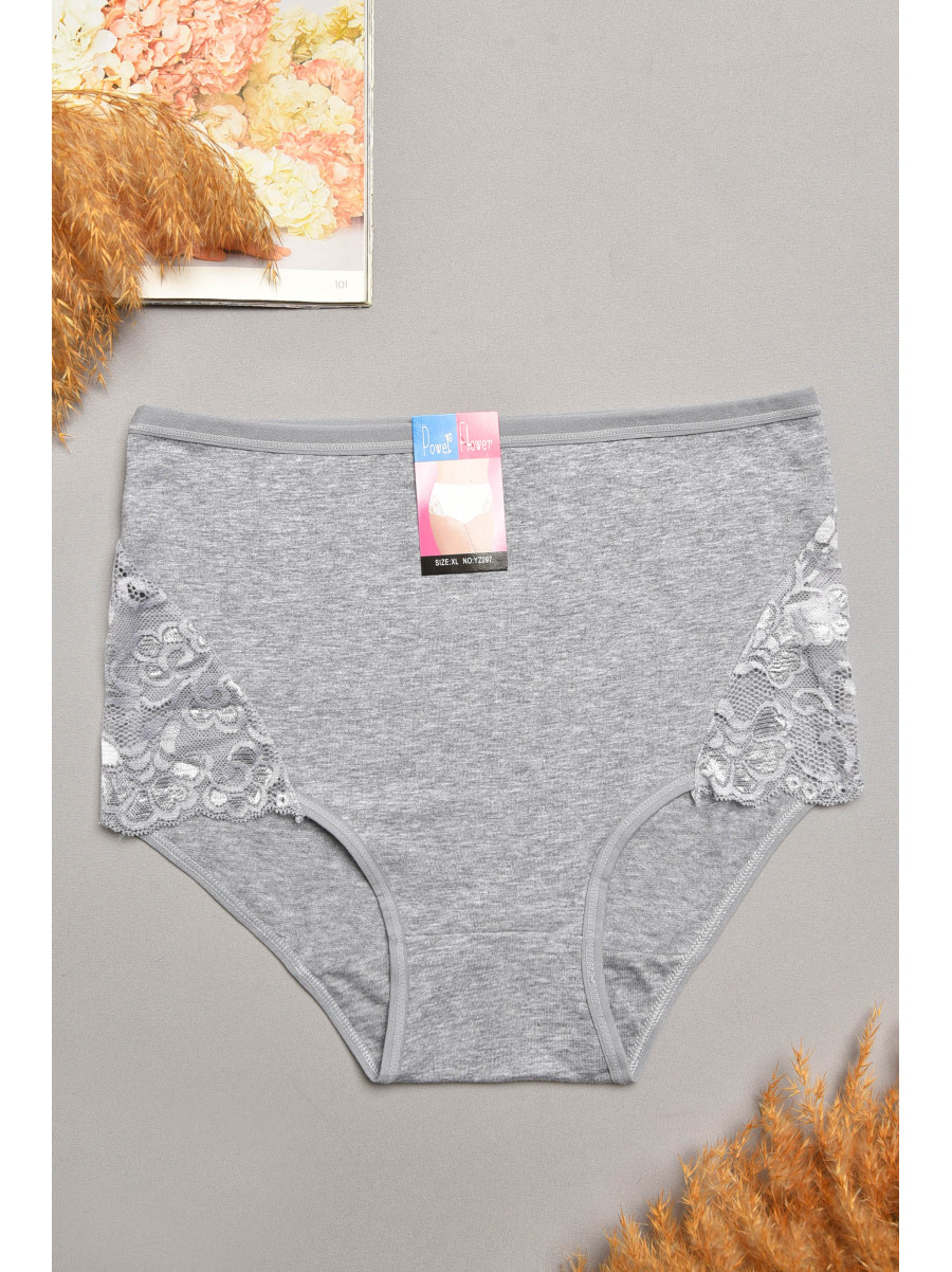 Трусы женские полубатальные серого цвета 097 207972C
