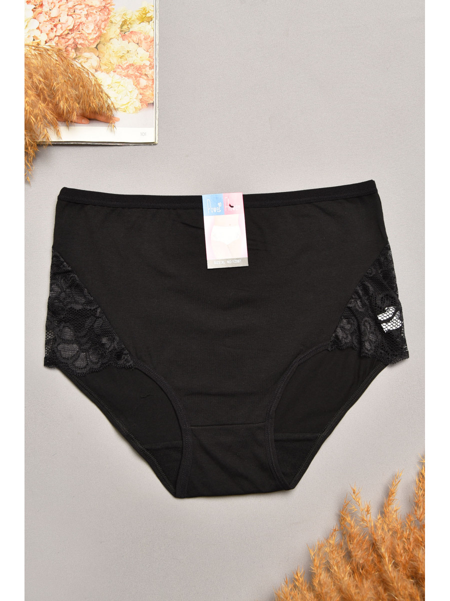 Трусы женские полубатальные черного цвета 097 207973C