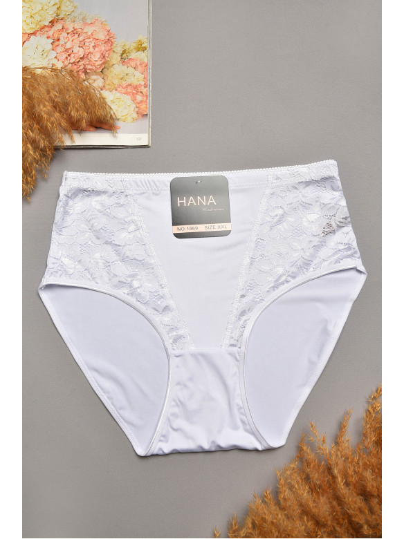 Трусы женские полубатальные белого цвета 1869 207975C