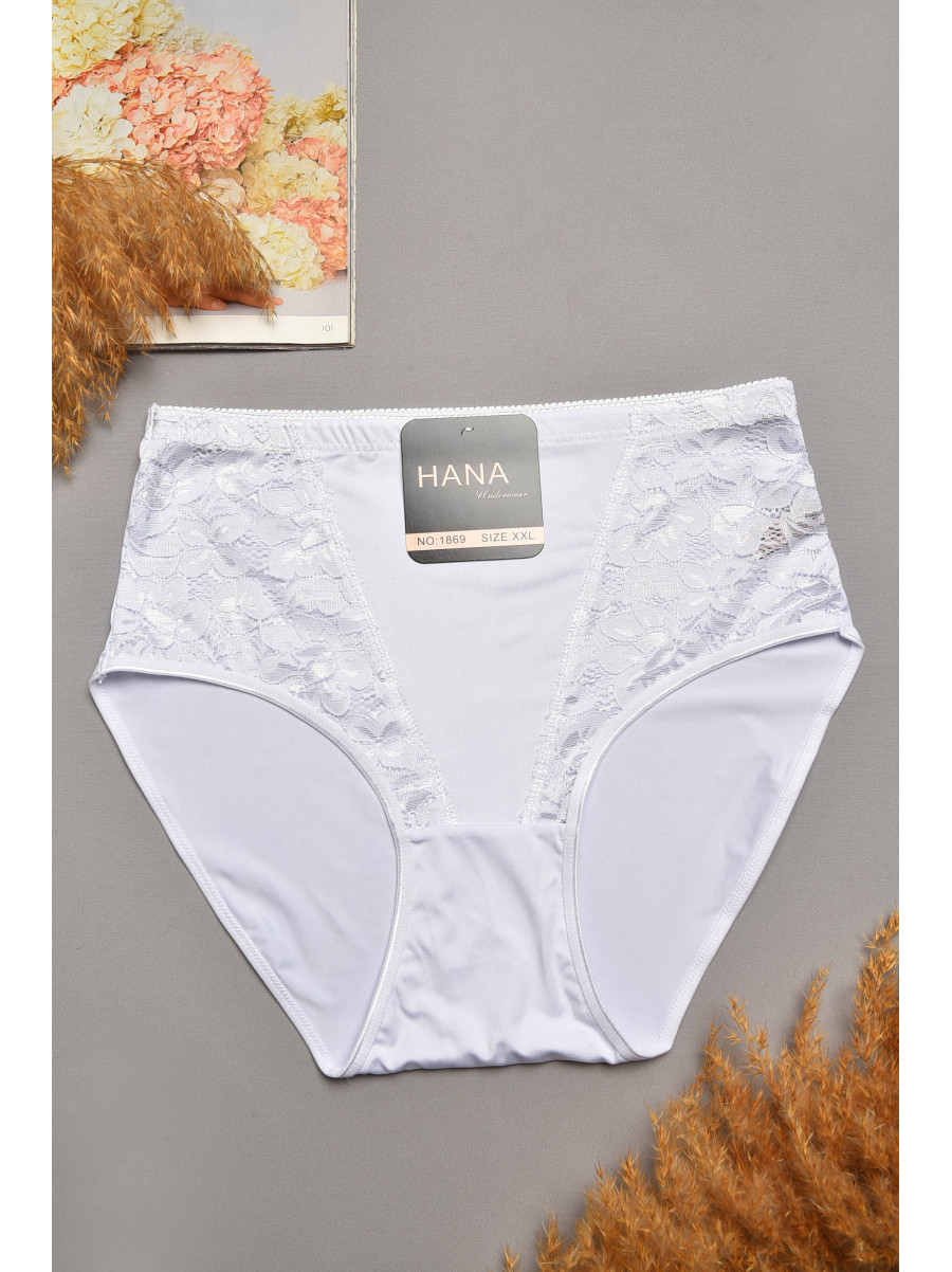 Трусы женские полубатальные белого цвета 1869 207975C