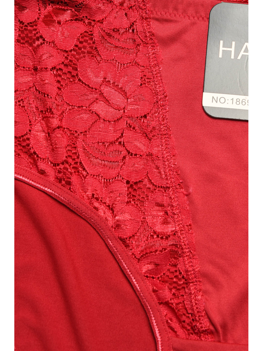 Трусы женские полубатальные бордового цвета 1869 207976C