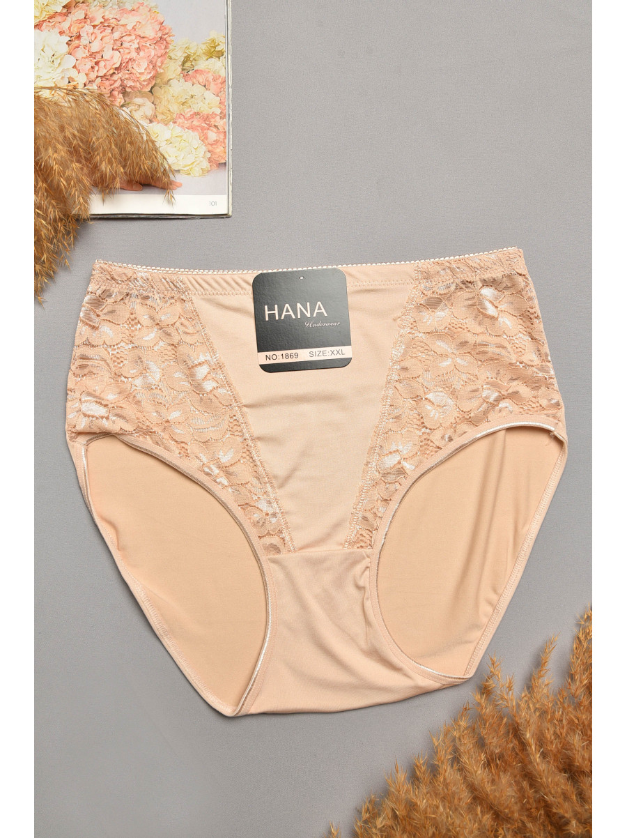 Трусы женские полубатальные бежевого цвета 1869 207977C