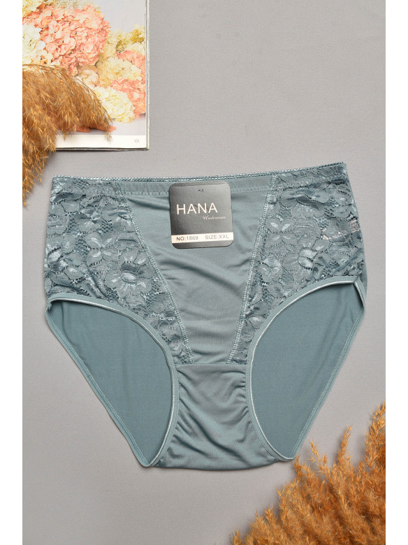 Трусы женские полубатальные изумрудного цвета 1869 207978C