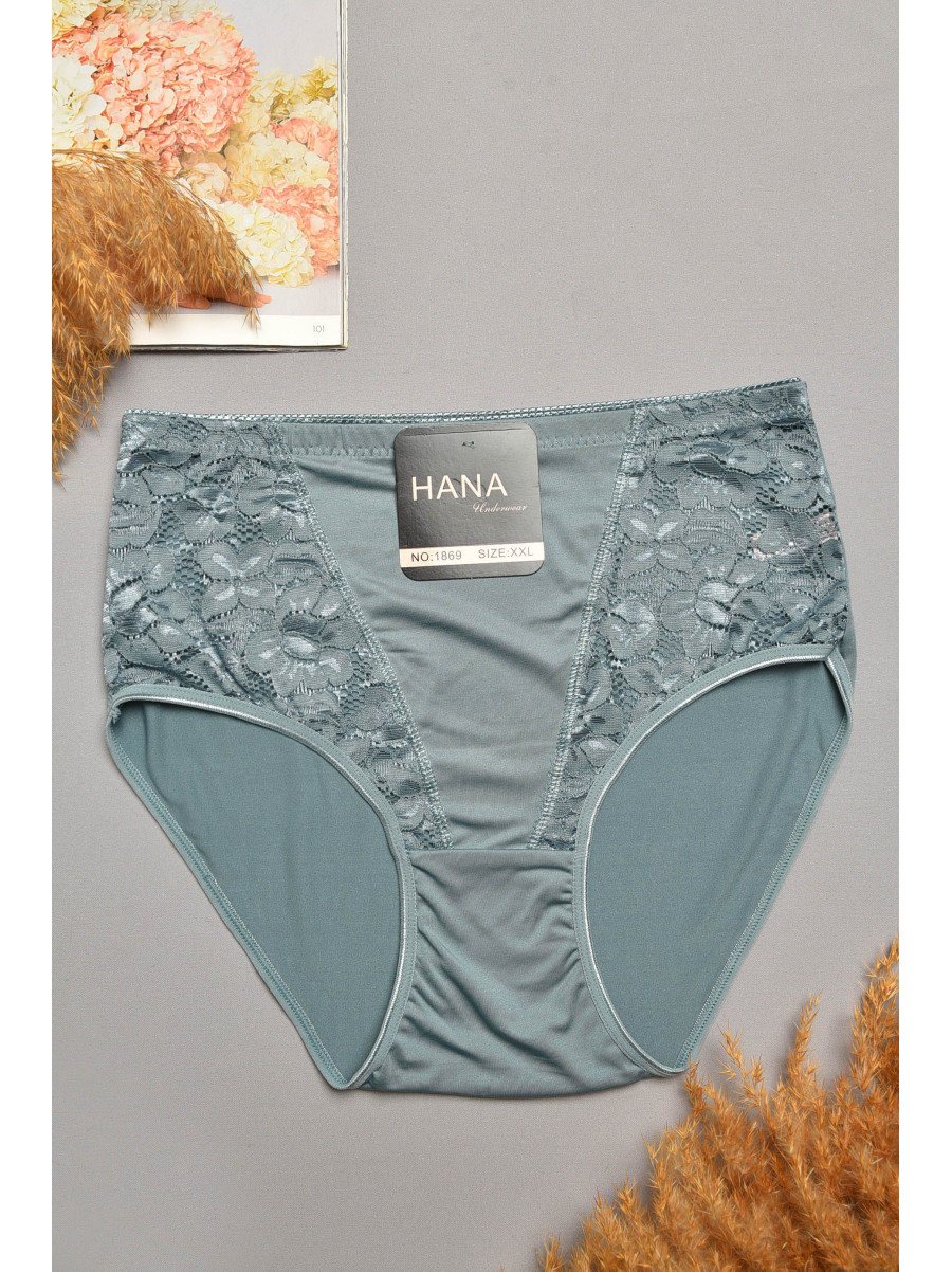 Трусы женские полубатальные изумрудного цвета 1869 207978C