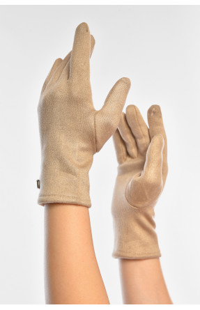 Рукавички жіночі замшеві на штучному хутрі сенсорні світло-бежевого кольору. 2-32 207999C Рукавички жіночі замшеві на штучному хутрі сенсорні світло-бежевого кольору. 2-32 207999C