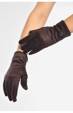 Рукавички жіночі замшеві на штучному хутрі сенсорні темно-бузкового кольору 2-32 208002C Рукавички жіночі замшеві на штучному хутрі сенсорні темно-бузкового кольору 2-32 208002C