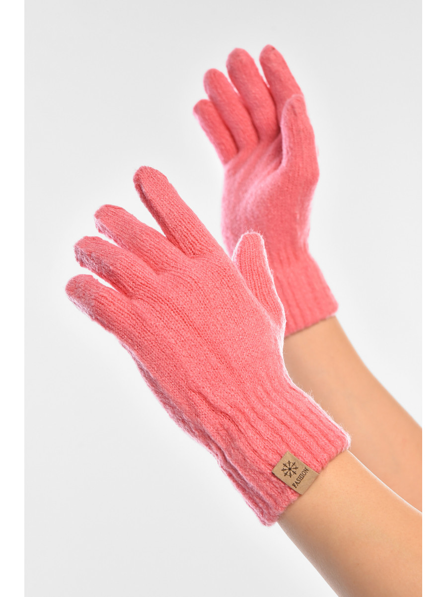 Перчатки женские трикотажные розового цвета 3842 208003C