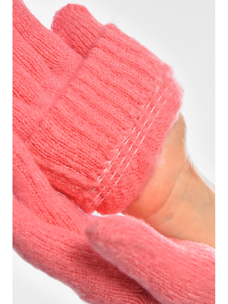 Перчатки женские трикотажные розового цвета 3842 208003C