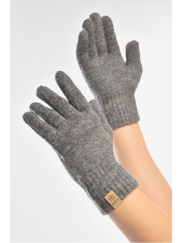 Перчатки женские трикотажные тёмно-серого цвета 3842 208004C
