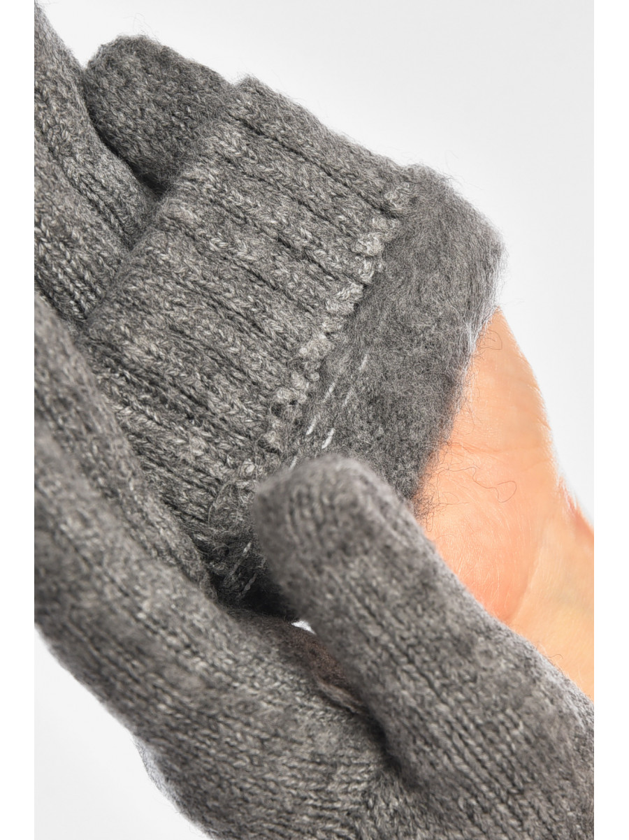 Перчатки женские трикотажные тёмно-серого цвета 3842 208004C