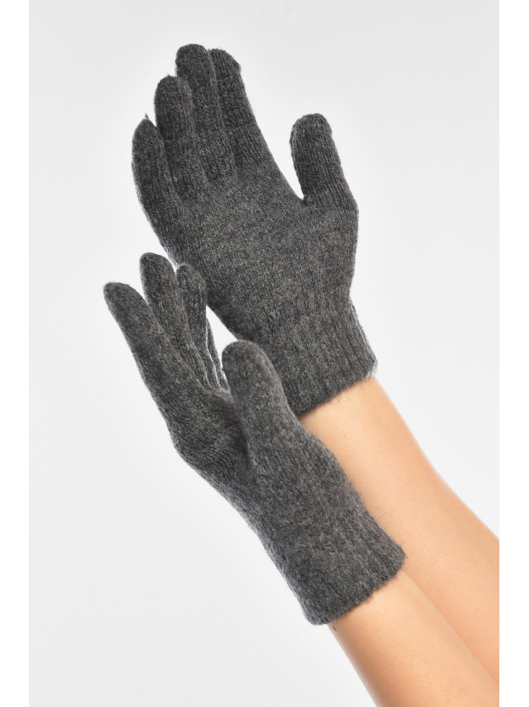 Перчатки женские трикотажные тёмно-серого цвета 3842 208005C
