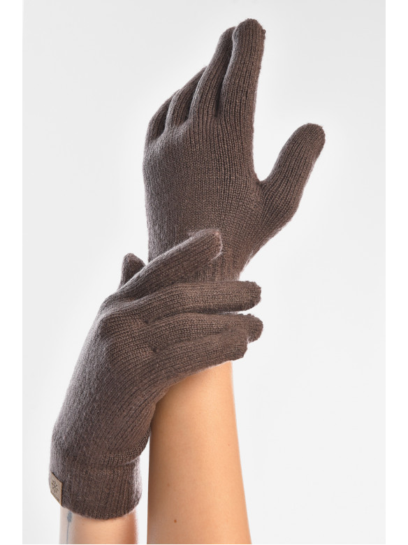 Перчатки женские трикотажные тёмно-сиреневого цвета 3842 208006C