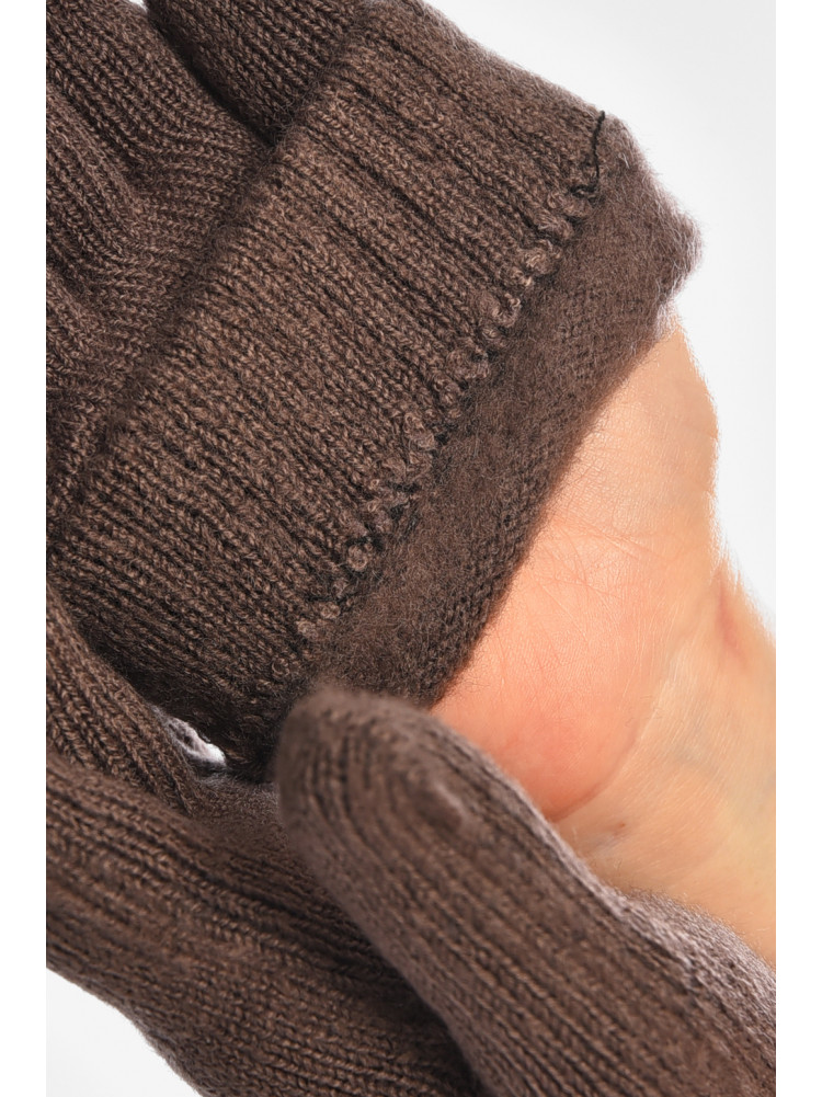 Перчатки женские трикотажные тёмно-сиреневого цвета 3842 208006C