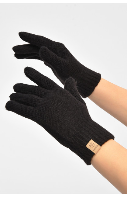 Рукавички жіночі трикотажні чорного кольору 3842 208008C