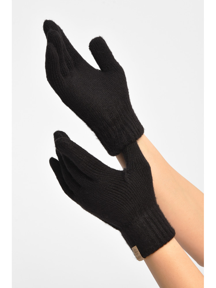 Перчатки женские трикотажные черного цвета 3842 208008C