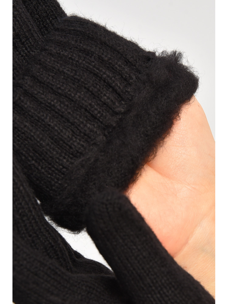 Перчатки женские трикотажные черного цвета 3842 208008C