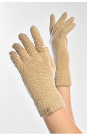 Перчатки женские трикотажные бежевого цвета 3842 208009C