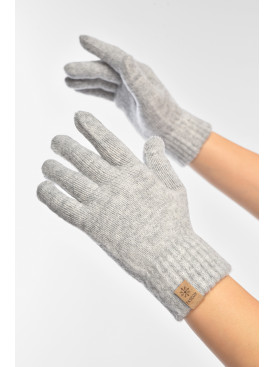 Перчатки женские трикотажные светло-серого цвета 3842 208010C Перчатки женские трикотажные светло-серого цвета 3842 208010C
