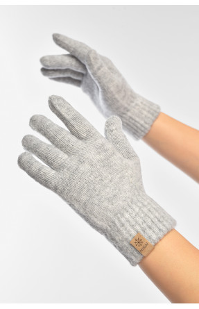 Перчатки женские трикотажные светло-серого цвета 3842 208010C