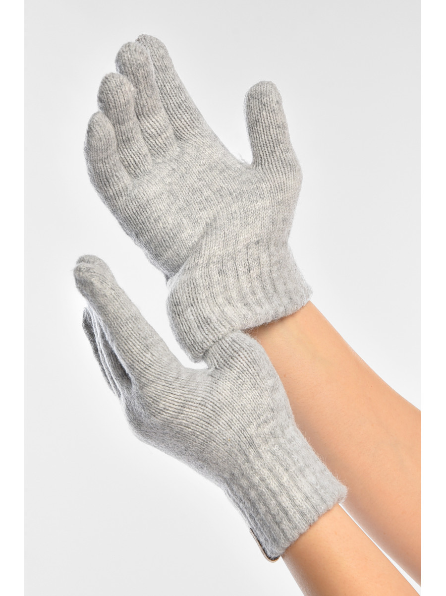 Перчатки женские трикотажные светло-серого цвета 3842 208010C